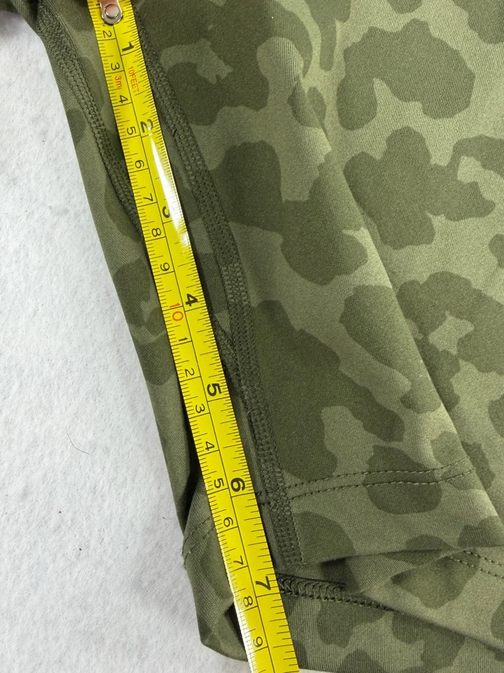 Nike One Luxe Dri-FIT Green Leopard Bike Shorts XS 7” High Rise